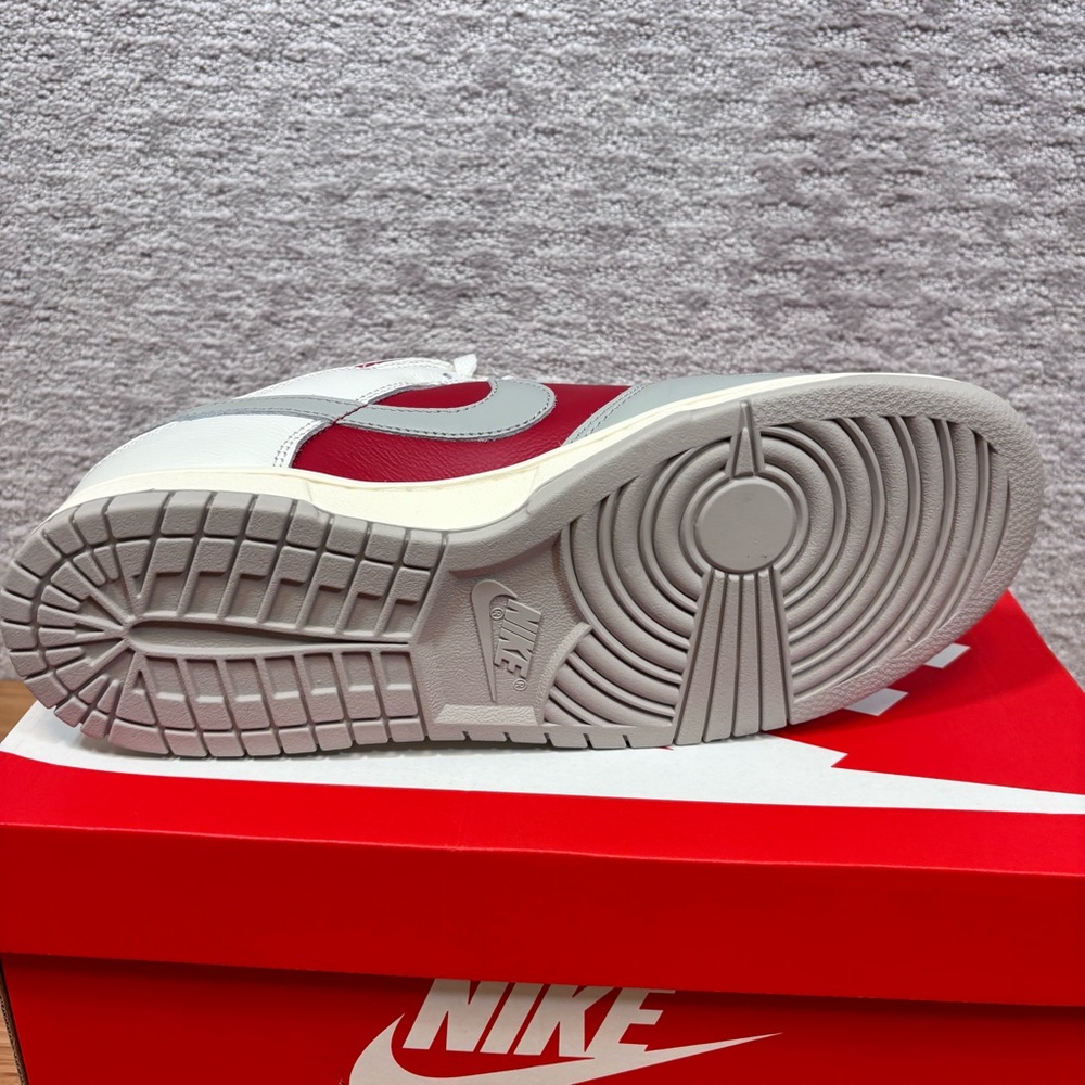 Nike Dunk Low Light Iron Ore Gym Red Men's Sz 11  HJ9093-030 Grey White Red - Picture 8 of 9